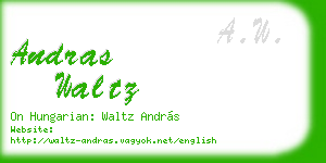 andras waltz business card